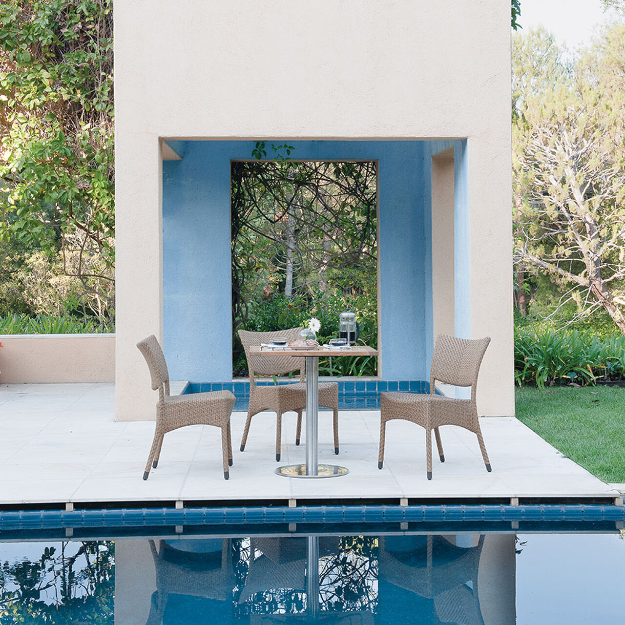 poolside cafe table