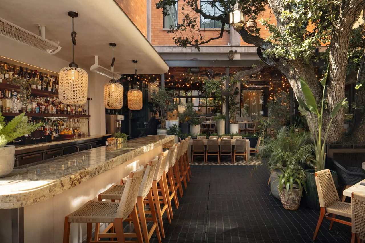 outdoor bar seating