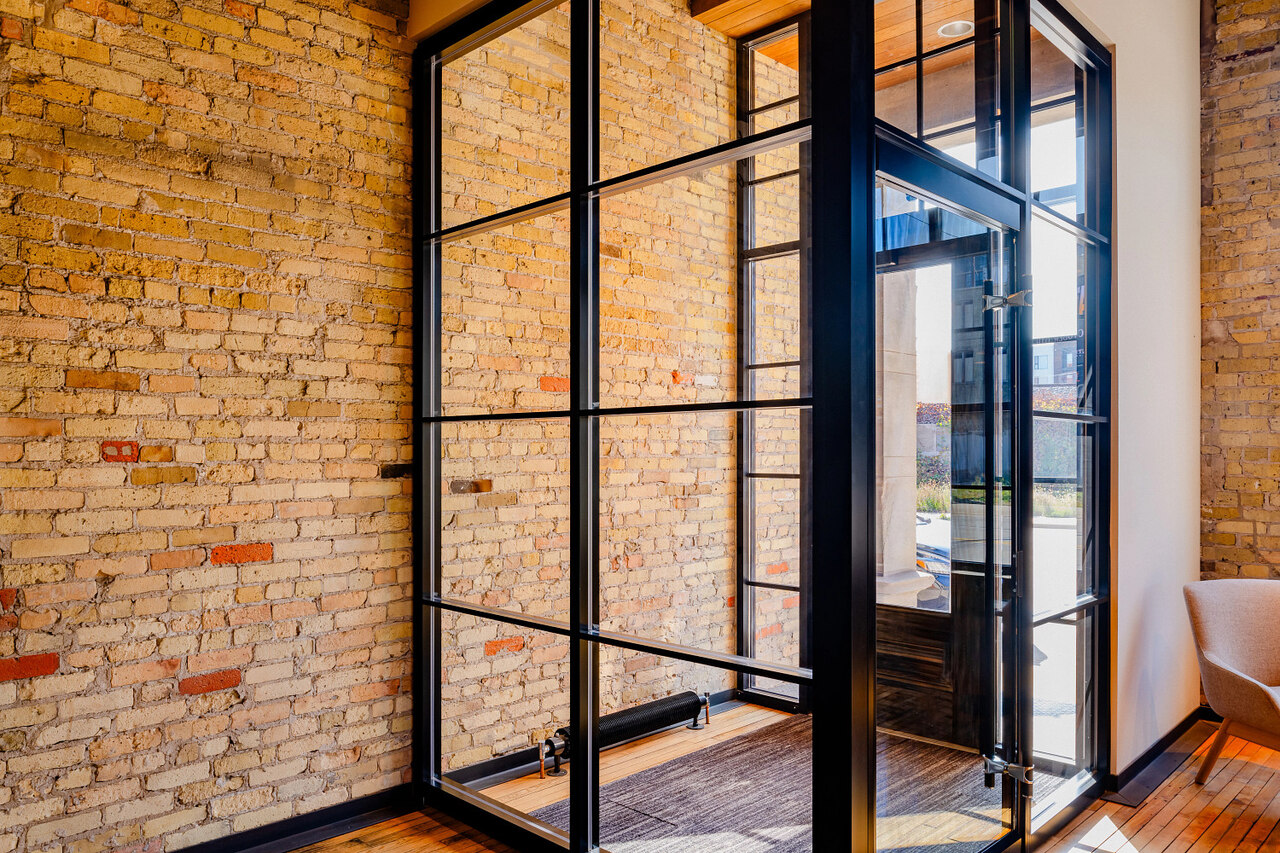 floor to ceiling glass wall