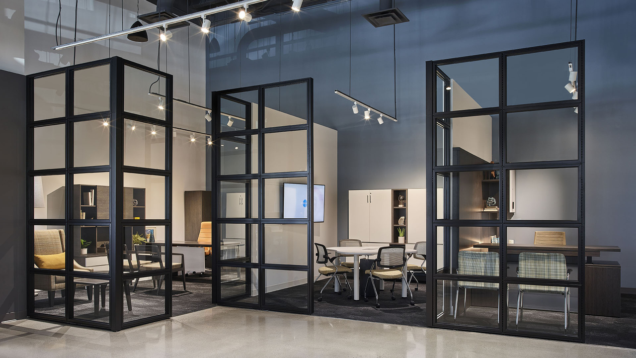 floor to ceiling office