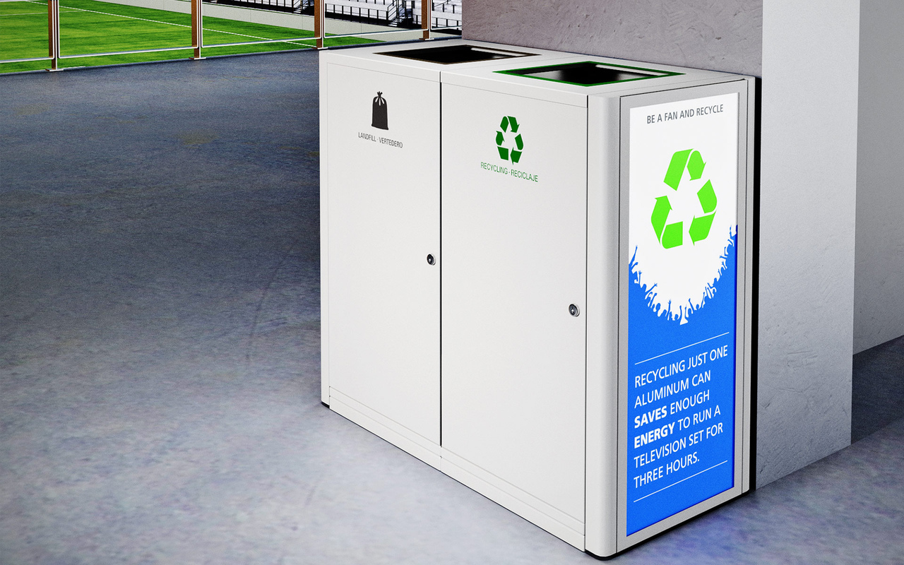 outdoor recycling can